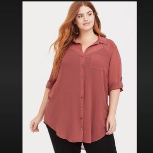Torrid | Dusty Rose Chiffon Tunic